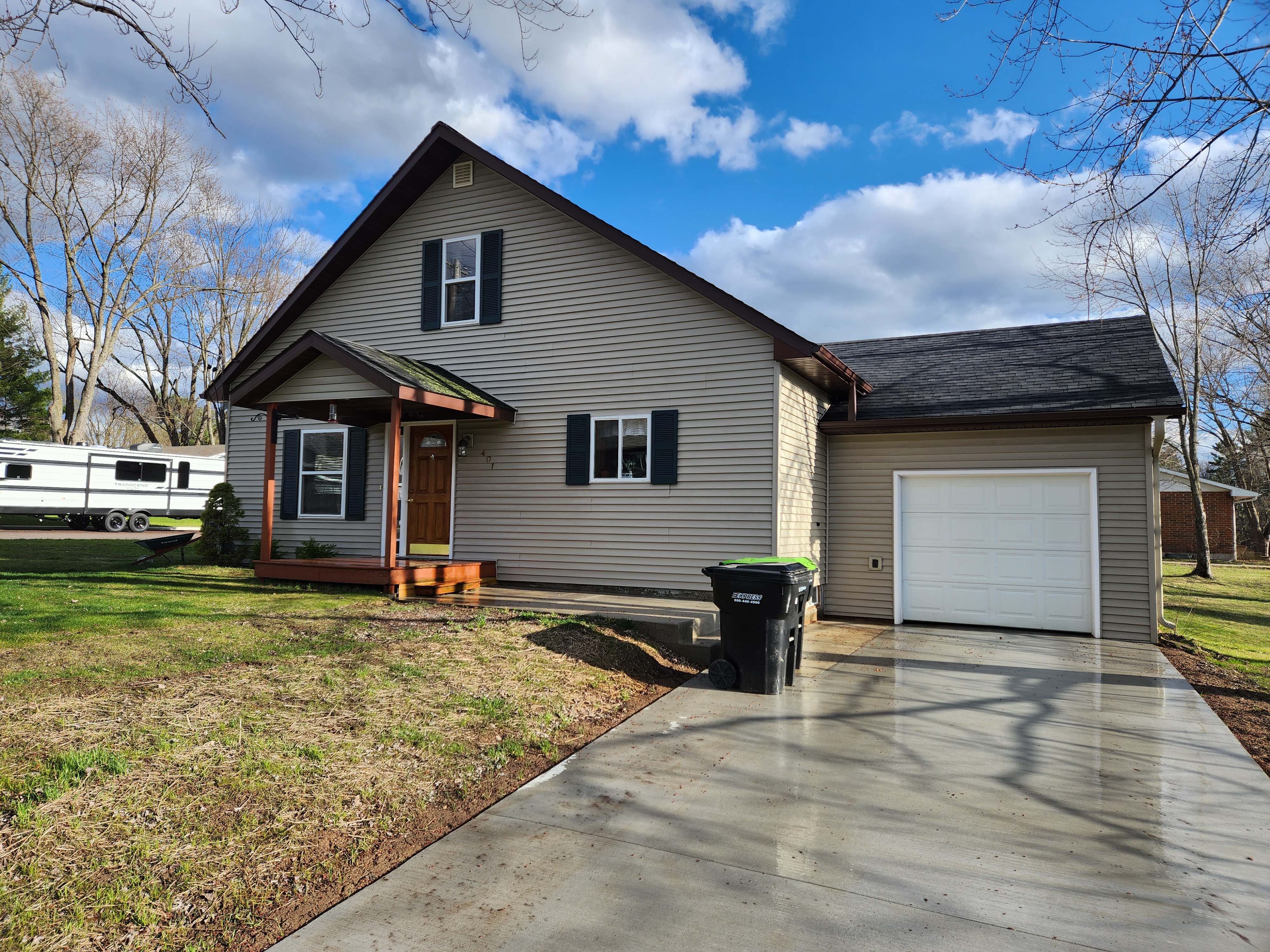 House Washing performed on this Greenwood, WI Home